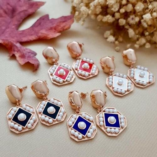 New Star Trendy 925 Sterling Silver Pearl Fashion Drop Earrings For Women Earring Combined Love Fine Jewelry Luxury Accessories