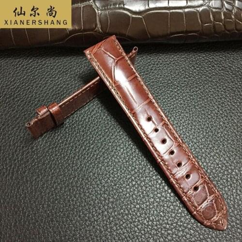 Handmade Double Alligator Strap Luxury Genuine Leather Belt Custom Universal Watch Band 20MM 22MM 24MM Crocodile Skin Watchbands