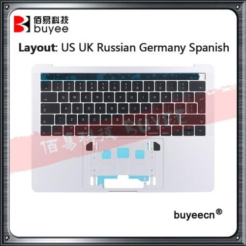 Original Top Case For Macbook Pro Retina 13.3'' A1706 Palmrest TopCase US/UK/Russian/Germany/Spanish Keyboard with touchbar