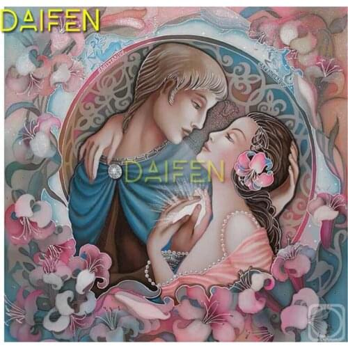 Full Round Diamond embroidery boy and girl 5D DIY Diamond painting Cross stitch lily mirror Full Square Diamond mosaic love