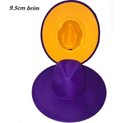 9.5m Fedora hat red bottom fedora hat big brim panama felt hat mens jazz hat teaching top hat ladies шляпаженская