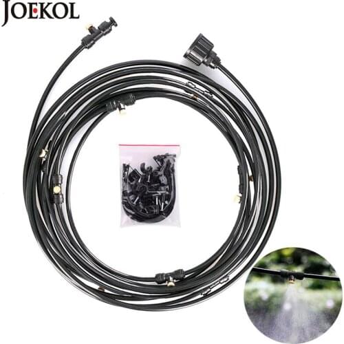 Water Misting Cooling System Kit Brass Sprinkler Nozzle For Greenhouse Garden Patio Waterring Irrigation Mister Line 6M-18M