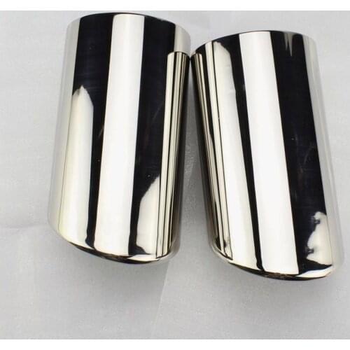 TAIHONGYU Stainless Steel Silver S-line Chrome Pair Exhaust Muffler Tip Fit for Audi Q5 A4 B8 1.8T 2.0T
