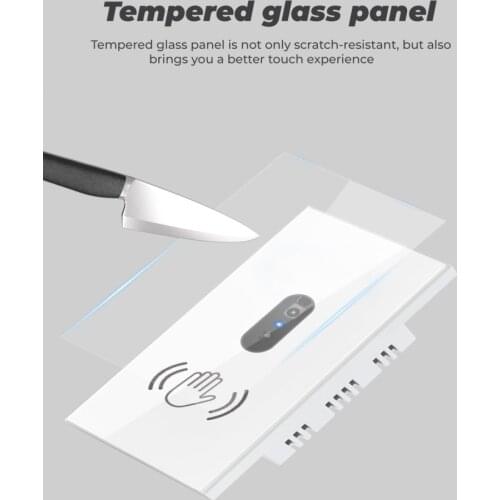 Smart Wall Light Infrared Sensor Switch No Need To Touch Glass Screen Panel On Off US/EU 110V 220V 10A Electrical Power