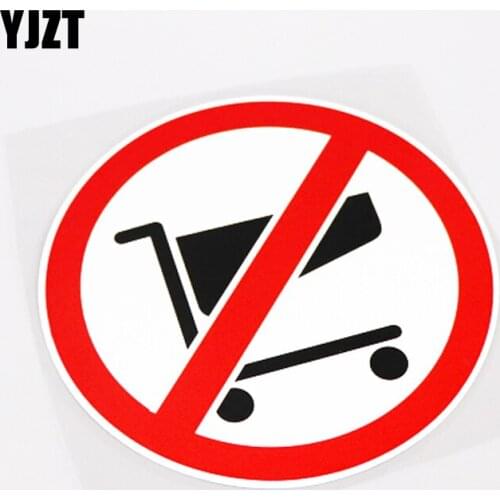 YJZT 14.5CM*14.5CM Fashion Prohibit Warning Mark Graphical Car Sticker Decal PVC Decoration 13-0726