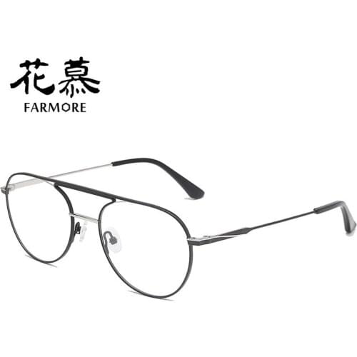 Toad Mens Trendy Pure Titanium Double Beam Plain Glasses Myopia Glasses Rim Female Same Glasses Rim