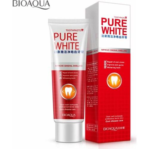 BIOAQUA Teeth Whitening Toothpaste Cranberry Mint Gum Care Toothpaste Remove Teeth Stains Bad Breath Deep Clean Oral Hygiene