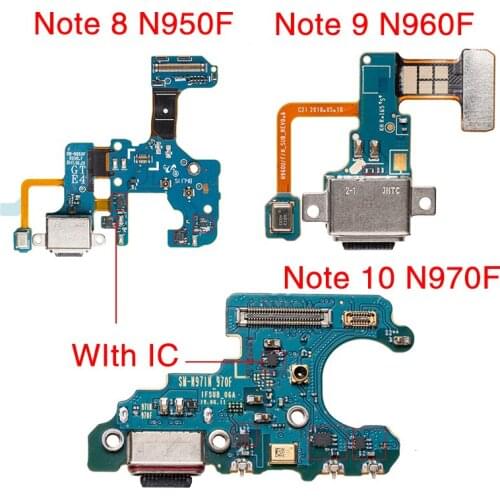 1pcs USB Charger Charging Port Board Data Flex Cable Connector Parts For Samsung Galaxy Note 8 9 10 N950F N960F N960N N970F