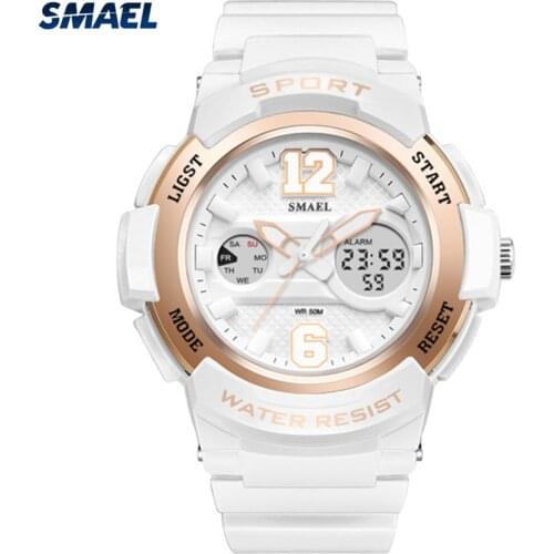 SMAEL New Casual Fashion Quartz Watches Mens Sports Digital Watch Men Kids Girl Waterproof Student Clock Women Relogio Masculino