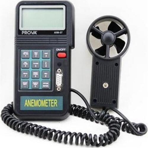 Digital Anemometer Datalogging Air Flow Meter wind speed measurement RS-232 Interface Software Memory-type AVM-07 anemograph