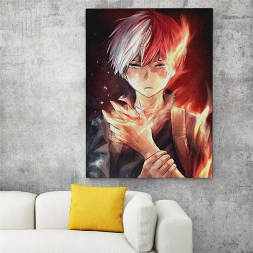 Living Room Bedroom Home Decor Aesthetic Anime Poster Prints Wall Art Decor Cartoon Boy Hero Canvas Print Painting Picture