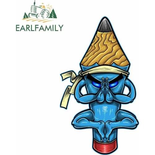 EARLFAMILY 13cm x 7.7cm for Buddhist Mandala Waterproof Car Stickers Bumper Cartoon Decal Windshield Refrigerator Vinyl Car Wrap