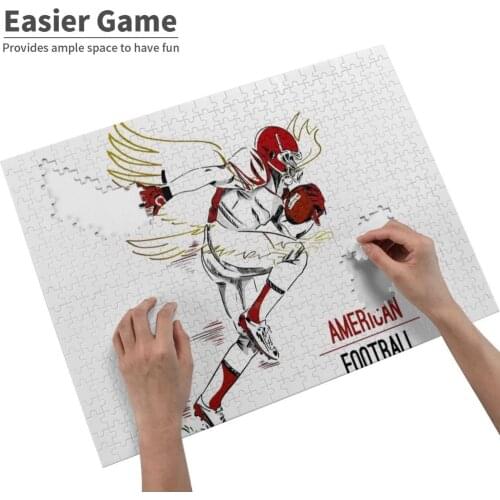 American Football Dad T - Shirt Football T Shirt Football American Gifts Halloween T Shirt Jigsaw Puzzle ChildrenS Educational