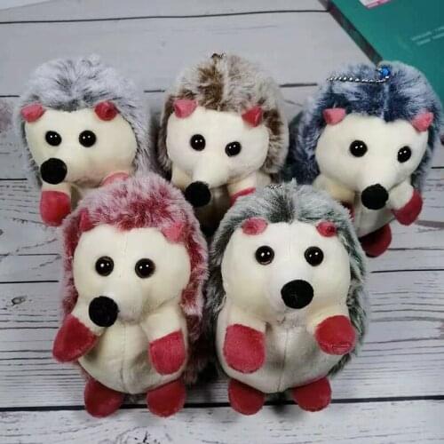 Exquisite new plush Cute hedgehog pendant keychain couple bag car charm small gifts lovely soft chirismase funny gift