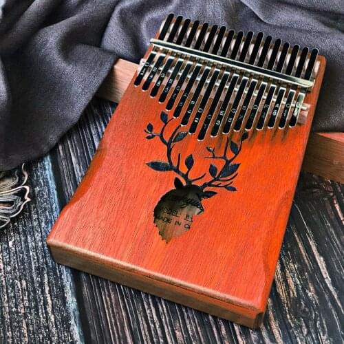 Kalimba 17 Keys Wooden Mahogany Thumb Piano Keyboard Instruments Sanza Finger Piano High Quality Musical Professionals Selection