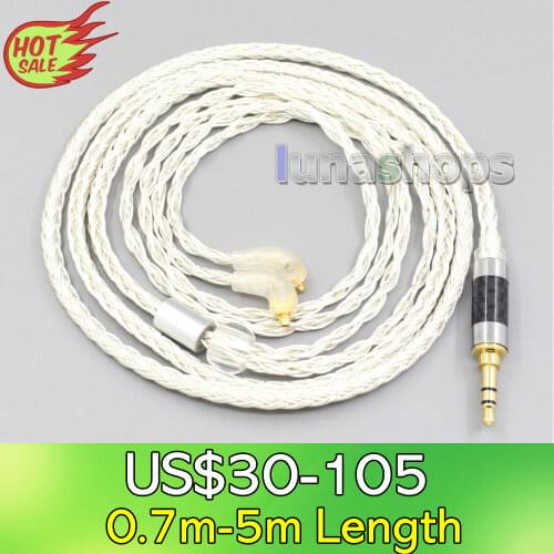 LN007206 16 Core OCC Silver Plated Headphone Earphone Cable For Etymotic ER4SR ER4XR ER3XR ER3SE ER2XR ER2SE