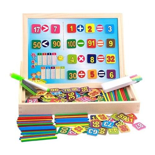 Math Toys Wooden kids arithmetic learning box count Numbers mathematics educational kids toy soroban alphabet knutselen kinderen