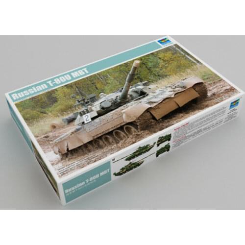 Trumpeter 09525 1/35 Russian T-80U MBT Main Battle Tank Model Static Car Kit TH08007-SMT2