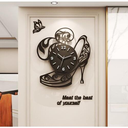Classic High Heel Wall Clock Wall for Living Room Decor Large Modern silent Wall Clock for Blank Wall home decoration clock