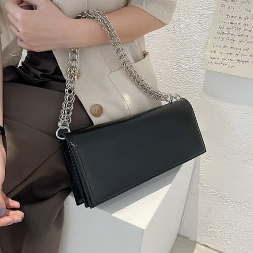 2021 new niche design chain design underarm long bag fashion simple one-shoulder diagonal handbag