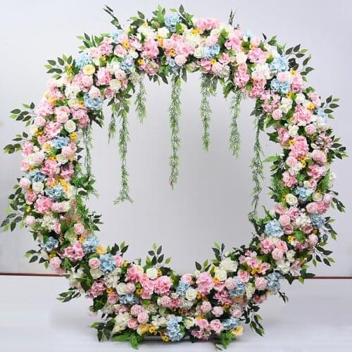 New DIY Wedding Prop Iron Ring Shelf Artificial Flower Wall Stand Door Wedding Background Decor Iron Arch 3 Sizes Iron Stand