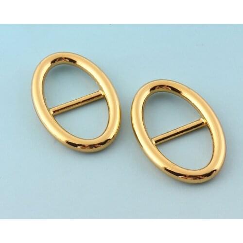 Oval buckles Mini Release Belt Buckles 16mm Gold Buckle Strap Slider Fastener Bag Hardware sewing accessory Adjuster Buckles
