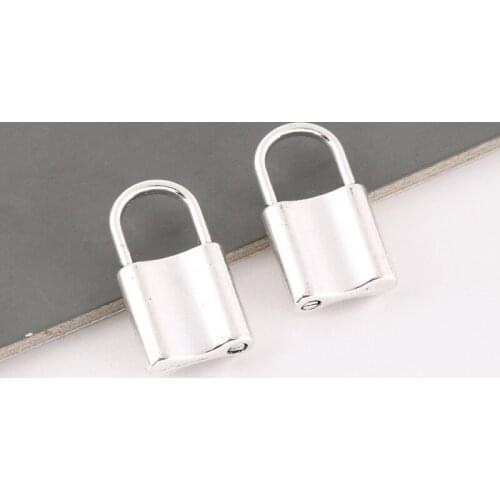 5pcs Silver Color Lock PadLock Charms Daily Necessities Pendant For DIY Handmade Jewelry Making Accessorie 26.5x14.5mm
