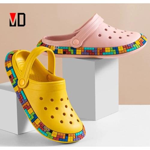 Mo Dou 2021 New Spring/Summer Slippers Parents Children Kids Shoes Waterproof Quality EVA Smelless Beach Couples Women Men Soft