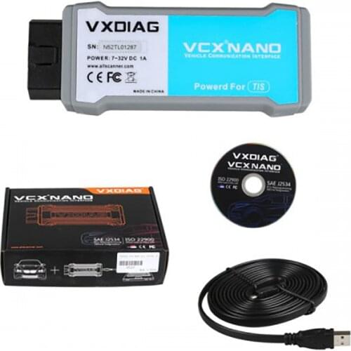 VXDIAG VCX NANO for TOYOTA TIS Techstream V14 Compatible with J2534 OBD2 Auto Diagnostic Tool Support Year 2000 to 2019