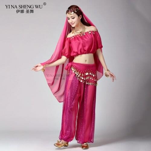 Adult Indian Belly Dance Costumes Sets Chiffon Bollywood Orientale For Woman Belly Dance Costume Set Bollywood Dance Costumes