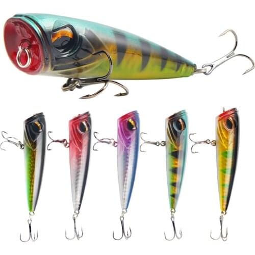 Walk Fish Popper Floating Fishing Lure 80MM 14G Artificial Bait Top Water Wobblers Hard Bait Pike Pesca Carp Fishing Tackle