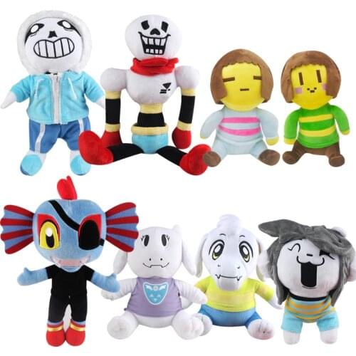 1pcs Undertale Plush Toy 20-35cm Undertale Sans Papyrus Frisk Chara Temmie Undyne Plush Stuffed Toys Doll Gift for Children Kids