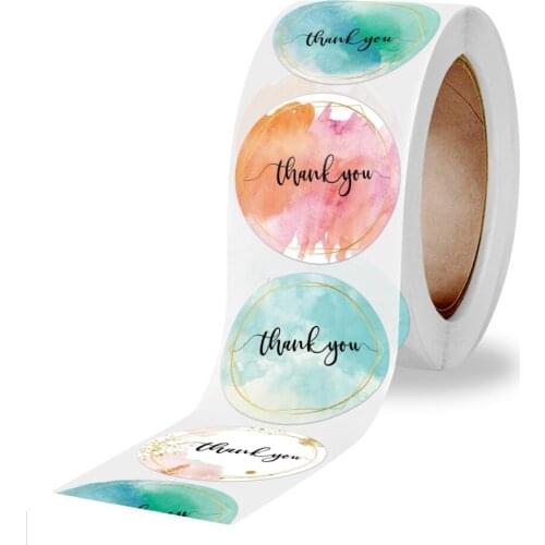 100 PCS De Pegatinas Manualidades Partido Autocolantes Card Making Round Stickers Thank You Lettre Autocollante Alphabet Cute