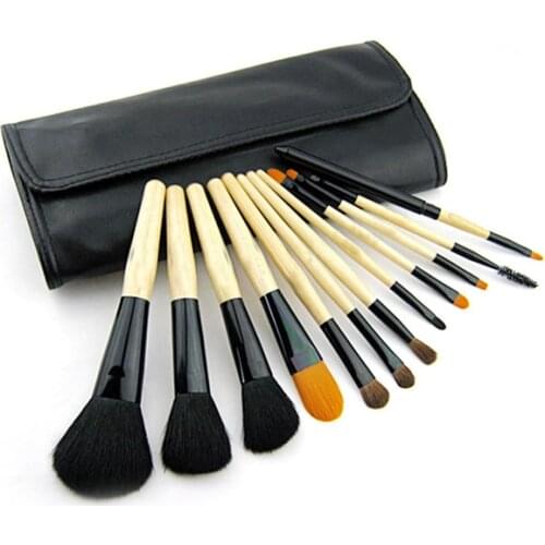 12 Pieces Exquisite Comestic with Case Professional Makeup Accessories Brushes Tools Foundation Brush Sets & Kits High Quality