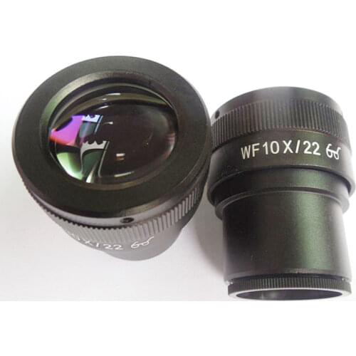2 PCS High Eye Field WF10X 22mm Adjustable Wide Field Angle Eyepiece Optical Lens for Stereo Microscope