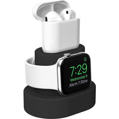 2 In 1 Charging Dock Station For Iphone X Iphone XS Iphone 8 Charge Base For Apple Watch 4 3 2 Nightstand Charge Stand Holder
