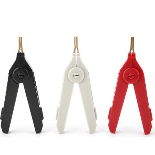 3Pcs Alligator Clamps Copper Gold Plated Alligator Clamp LCR Kelvin Test Clip 20A Gold Plating Copper Alligator Clamps