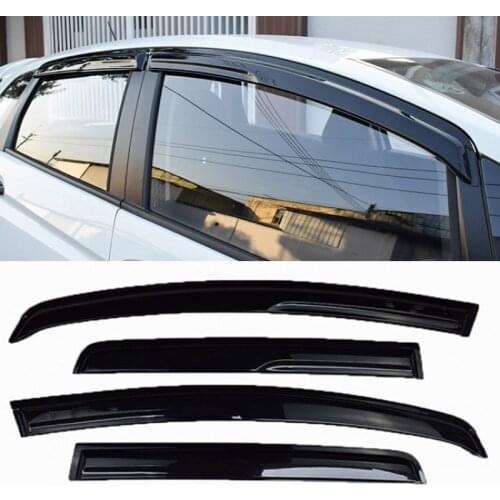 For Honda Fit Jazz MK4 2014 2015 2016 2017 2018 2019 2020 Plastic Exterior Visor Vent Shades Window Sun Rain Guard Deflector 4pc