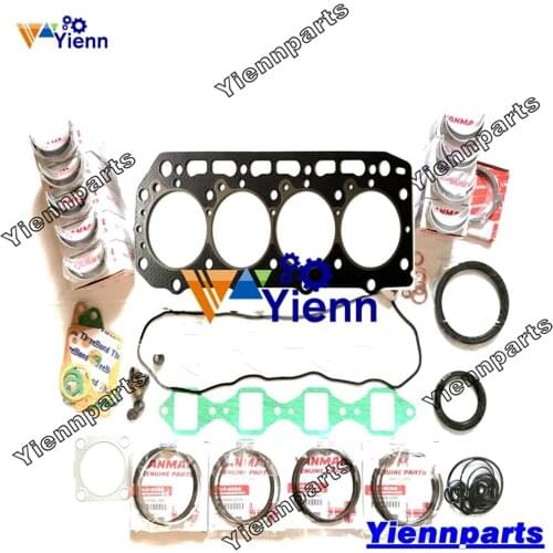 4D84 4D84E Overhaul Re-ring Kit Piston Ring Set Bearing Set Full Gasket Kit For Komatsu KINOMOTO Diesel Engine Parts