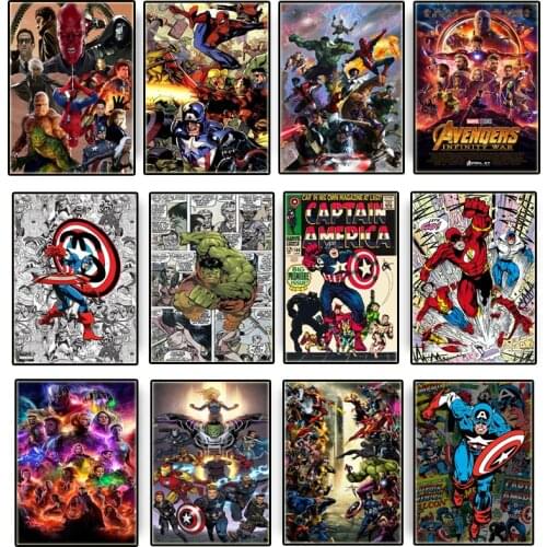 5D DIY Diamond Painting Marvel Avengers Comics Graffiti Art Captain America Infinity War Superhero Wall Picture Home Decor