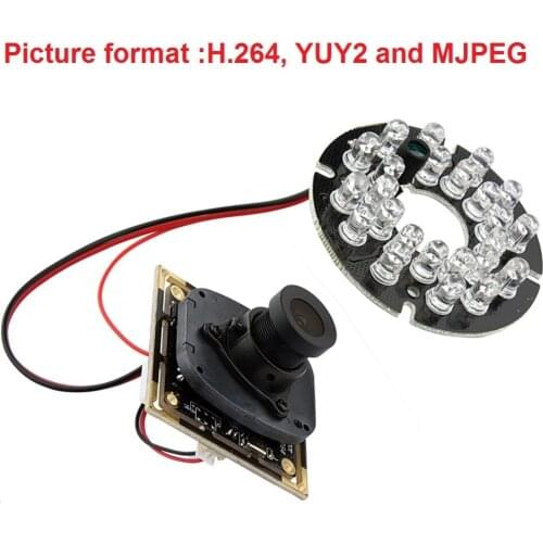 720P HD OV9712 CMOS free driver H.264 infrared IR usb camera module endoscope with MIC Microphone