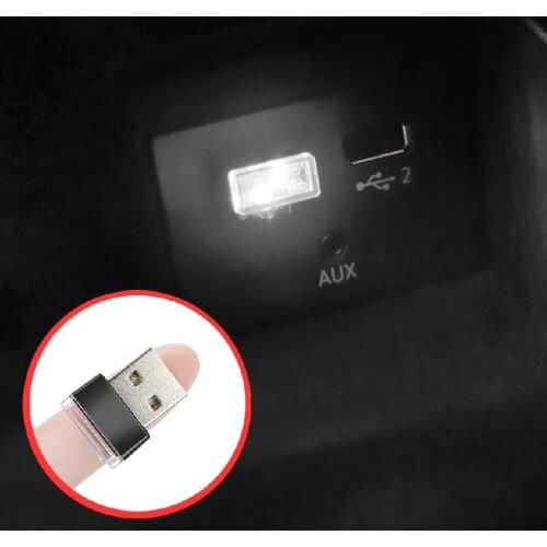 Automotive Interior Mini USB Ambient Light LED Modeling Light for Nissan Teana X-Trail Qashqai Livina Sylphy Tiida Sunny March