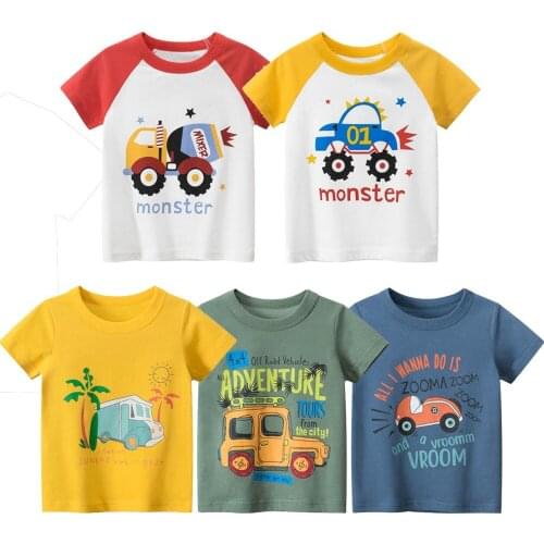Children T-shirt Summer Short Sleeved Clothes Boys Girls Cute Cartoon Tops Cotton Thin Underwear Shirt Boys Kids Summers Outfit