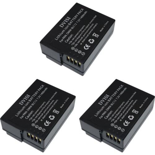 3x DMW-BLC12 DMW BLC12PP BLC12E BLC12 BP DC12 DC12U BP-DC12 Battery for Panasonic DMC GH2 G5 G6 G7 V-LUX4 DMC-GH2 FZ200 FZ1000