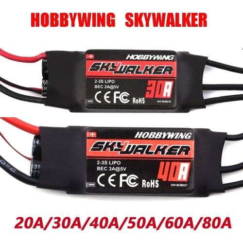 Hobbywing Skywalker 20A 30A 40A 50A 60A 80A ESC Speed Controler With UBEC For RC FPV Quadcopter RC Airplanes Helicopter