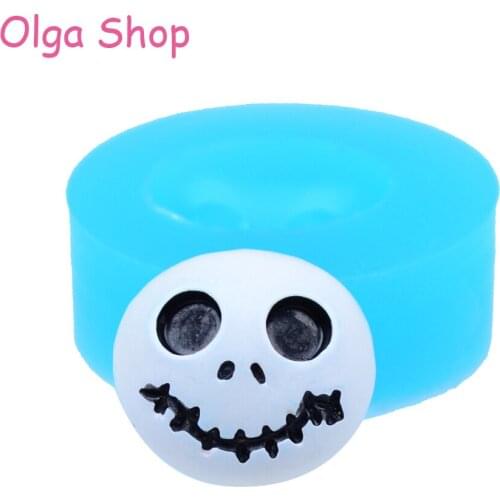 JYL103 17.9mm Halloween Skull Head Silicone Mold - Sugarcraft, Fondant, Cake Decoration, Jewelry Making, Cookie Biscuit, Resin