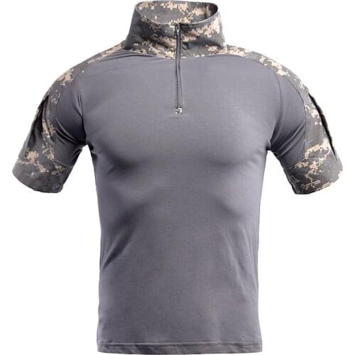 Camouflage Military Shirts Tees Mens Outdoor Tactical Shirt Quick Drying Hunting Crop Tops Workout Clothing Army T Shirt Hiking