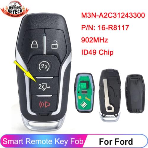 KEYECU M3N-A2C31243300 Smart Remote Key Fob 5 Button FSK 902MHz 49 Chip Fob for Ford F-150 F-250 2015 2016 2017 P/N: 164-R8117