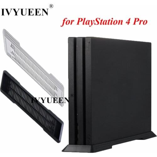 IVYUEEN For Sony PlayStation 4 PS4 Pro Console Anti-Slip Vertical Stand Dock Mount Cradle Holder Game Accessories -Black / White