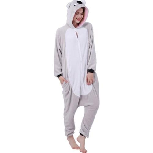 Kigurumi Costume Kaola Adult Animal Cosplay Onesie Lovely Warm Women Men Anime Party Disguise Hooded